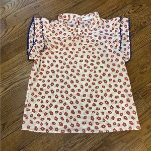 THML Geometric Blouse with trim